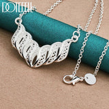 925 Silver 18 Inch Chain Pendant Necklace Wedding Party Jewelry