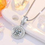 925 Silver Zircon Pendant Necklace Women Jewelry Gift