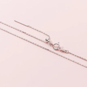 925 Silver Bead Cross Chain Choker Necklace DIY Jewelry