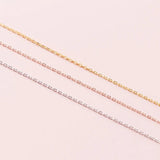 925 Silver Bead Cross Chain Choker Necklace DIY Jewelry
