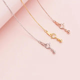 925 Silver Bead Cross Chain Choker Necklace DIY Jewelry