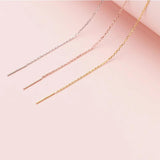 925 Silver Bead Cross Chain Choker Necklace DIY Jewelry