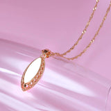 Glossy Pendant Multilayer 585 Rose Wedding Party Necklace Charm Jewelry