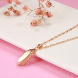 Glossy Pendant Multilayer 585 Rose Wedding Party Necklace Charm Jewelry