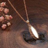 Glossy Pendant Multilayer 585 Rose Wedding Party Necklace Charm Jewelry
