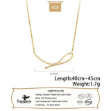 TrustDavis 925 Silver Geometric Line Necklace Women Lady Birthday Gift