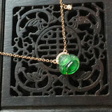 Silver Inlaid Hetian Jade Buddha Pendant Necklace Ancient Charm Jewelry