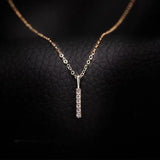 925 Silver Square Zircon Pendant Necklace Wedding Jewelry