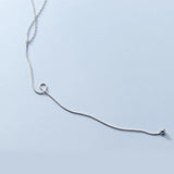 MLKENLY 925 Silver Necklace Y-shaped Chain Sexy Necklace Accessories