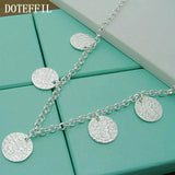 925 Silver Mageweave Round Tag Pendant Necklace for Woman
