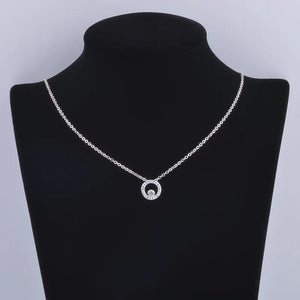 925 Silver Zircon Evil Eye Necklace for Women