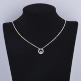 925 Silver Zircon Evil Eye Necklace for Women