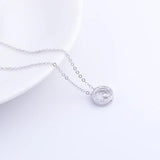 925 Silver Zircon Evil Eye Necklace for Women