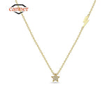 Turquoise Zircon Pendant Chain Necklace 925 Sterling Silver Women's Fine Jewelry