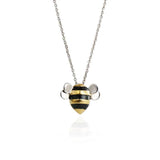 Vintage Bee Pendant Necklace 925 Sterling Silver Chain Women Wedding Jewelry