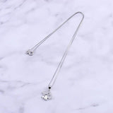 925 Silver Zircon Baby Elephant Necklace Women Animal Pendant Choker