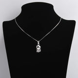 925 Silver Copper Coin Monkey Necklace Zircon Pendant Kids Jewelry Gift