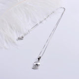 925 Silver Copper Coin Monkey Necklace Zircon Pendant Kids Jewelry Gift