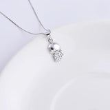 925 Silver Copper Coin Monkey Necklace Zircon Pendant Kids Jewelry Gift