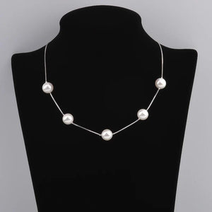 925 Silver 8.5mm Shell Pearl Necklace Long Box Chain Pendant