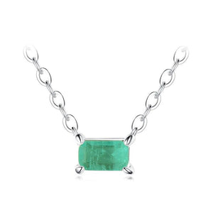 Colusiwei 925 Silver Paraiba Tourmaline Pendant Necklace Vintage Style