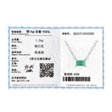 Colusiwei 925 Silver Paraiba Tourmaline Pendant Necklace Vintage Style