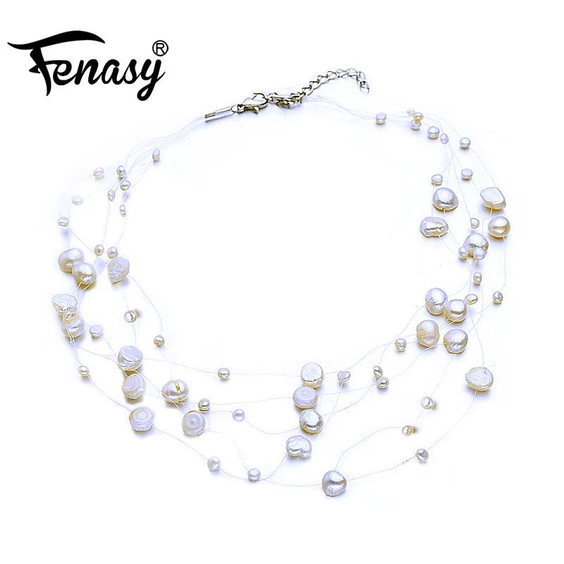 Baroque Pearl Choker Necklace for Women - Wedding Party Jewelry