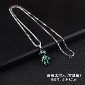 NC870 Astronaut Hiphop Titanium Steel Necklace