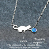Vintage Cat Play Ball Fire Opal Pendant Necklace 925 Silver Chain