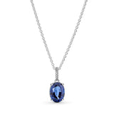 925 Silver Heart Circle Charm Necklace for Beaded DIY