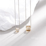 925 Silver Crystal Champagne Pendant Necklace Women's Fine Jewelry