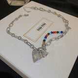 Diamond Love Necklace Clavicle Chain All-Match Accessories