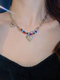 Diamond Love Necklace Clavicle Chain All-Match Accessories