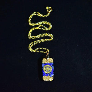 Ethnic Lapis Lazuli Ogan Chakras Pendant Necklace for Yoga