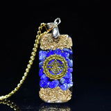 Ethnic Lapis Lazuli Ogan Chakras Pendant Necklace for Yoga