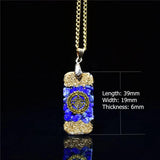 Ethnic Lapis Lazuli Ogan Chakras Pendant Necklace for Yoga
