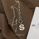 Arrival 925 Sterling Silver US Dollar Pendant Necklace for Women