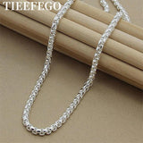 925 Silver 5mm Round Box Chain Necklace 18/20/24 Inch