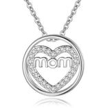 Cdyle Angel Wings Necklace Austrian Crystals Heart Of Angel Mom Necklace