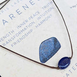 Lapis Lazuli Gemstone Pendant Necklace Classic Relief Thanksgiving