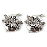 Antique Silver Dragonfly Aromatherapy Diffuser Pendant Necklace