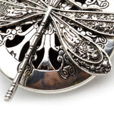 Antique Silver Dragonfly Aromatherapy Diffuser Pendant Necklace