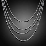 Women's 925 Silver Bead Chain Necklace Charm Jewelry
