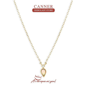 Alien Stone 925 Silver Necklace Zirconia Chain Punk Jewelry