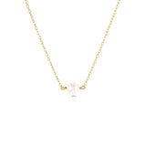 Sterling Silver Pearl Necklace 18K Long Chain Wedding Jewelry