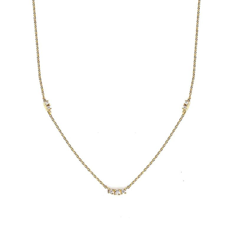 925 Silver Zirconia Chain Necklaces For Women Wedding