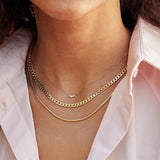 925 Silver Zirconia Chain Necklaces For Women Wedding