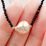 Spinel Baroque Pearl Pendant Necklace 18 Inches Wedding Gift DIY