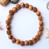 8mm Olive Wood Rudraksha Wood Yoga Olivewood Bracelet