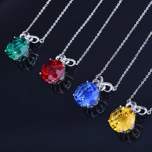 Women Necklace CZ Pendant Bowknot Clavicle Chain Silver